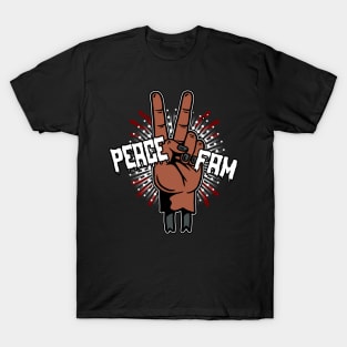 Peace Fam Classic Hip Hop Unity Vector Art T-Shirt